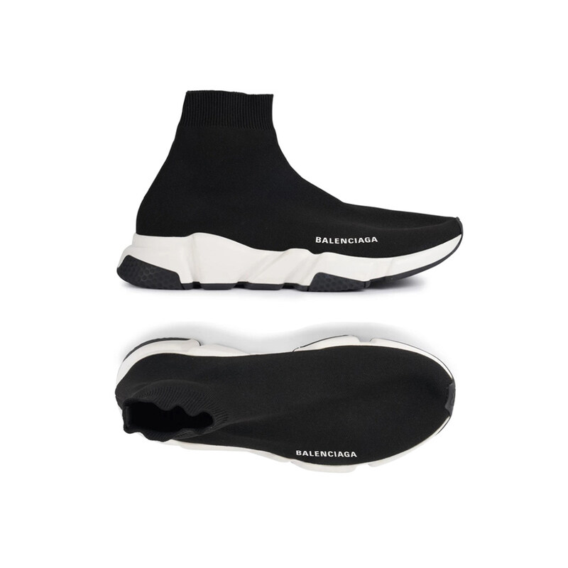 23FW 로고 프린팅 스피드러너 블랙 645056 W2DBQ 1015 - Balenciaga