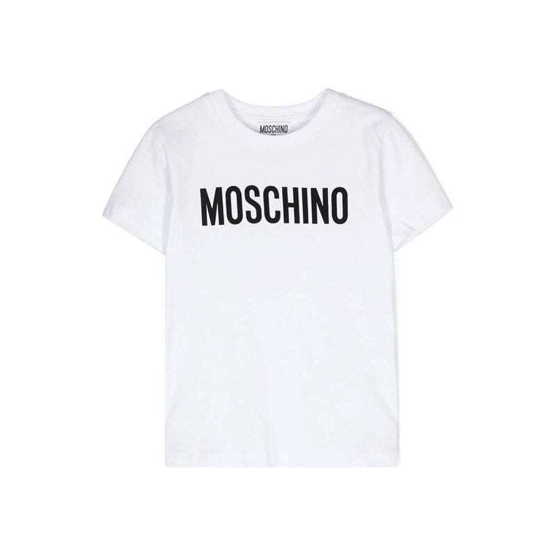 25SS 키즈 로고 프린트 티셔츠 HUM052 LBA24 10101 - Moschino