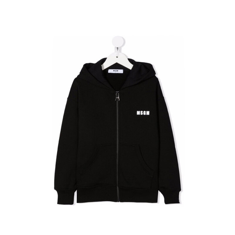 21FW 키즈 로고 프린트 후드집업 MS027855 110 - MSGM