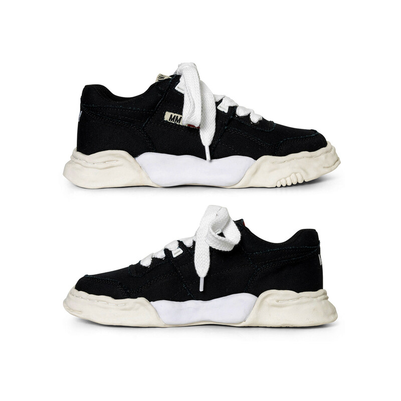 23FW 파커 솔 캔버스 스니커즈 A08FW704 BLACK - Mihara Yasuhiro