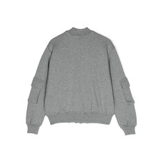 24FW 키즈 로고 봄버 자켓 그레이 F4MSJUBO074 101 썸네일 2