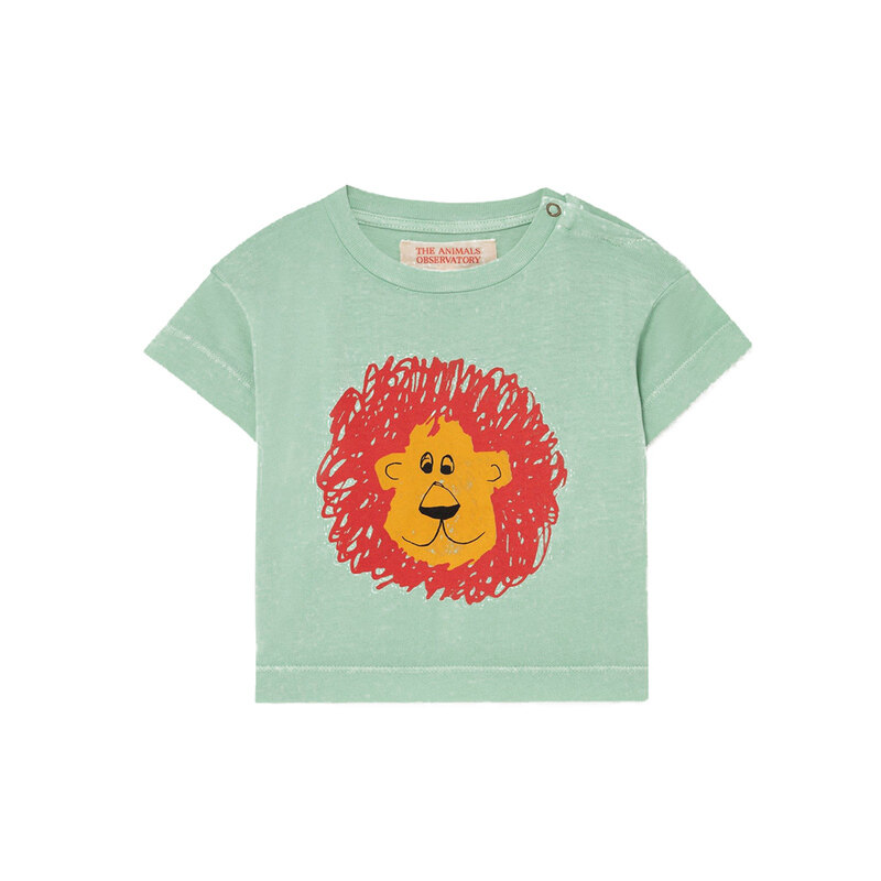 22SS 키즈 라이언 프린팅 티셔츠 S22002 257BJ - THE ANIMALS OBSERVATORY