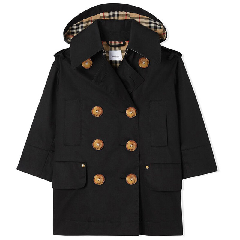 12주년 키즈 메럴 MEREL 트렌치 코트 블랙 8022300 - Burberry