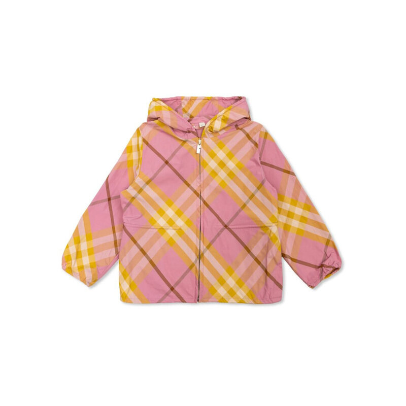 24FW 키즈 빈티지 체크 후드자켓 핑크 8088730 - Burberry
