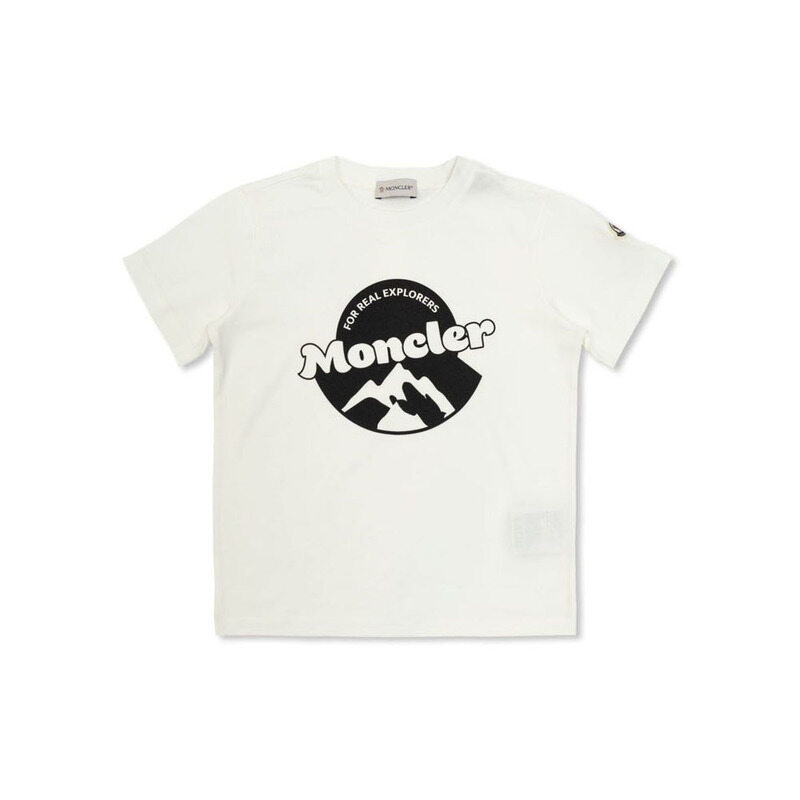 25SS 키즈 로고 패치 티셔츠 8C000 25 89AFV 034 - Moncler