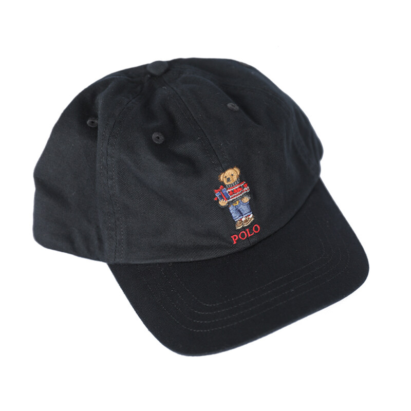 23FW 키즈 테디베어 자수 캡모자 블랙 920692 001 - Polo Ralph Lauren