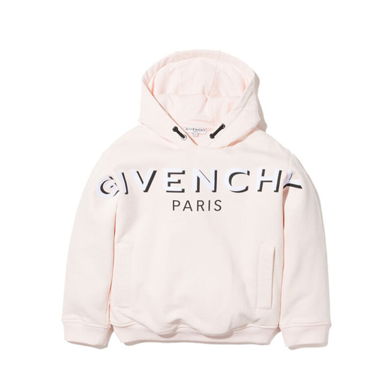 21FW 키즈 로고 프린트 드로스트링 후드티 H15223 45S - Givenchy