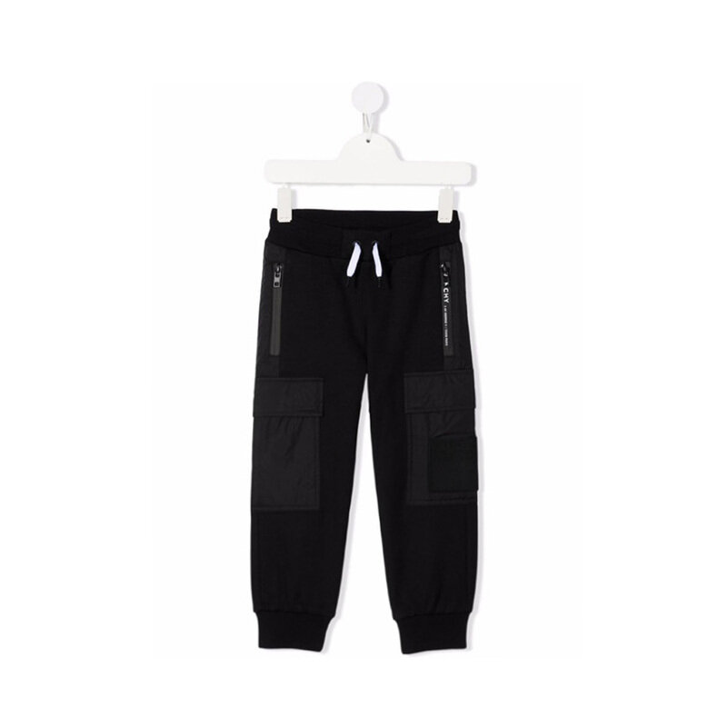 21FW 키즈 로고 디테일 카고 트랙 팬츠 H24135 09B - Givenchy