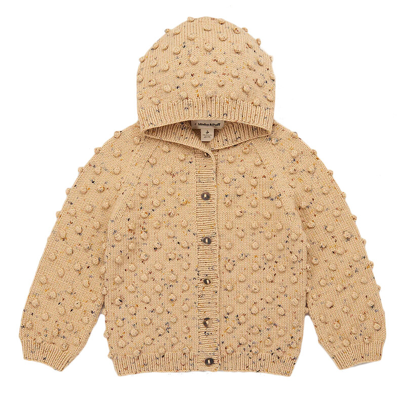 24FW 키즈 팝콘 후드 가디건 MP132001 290 (3A 4A) - MISHA & PUFF