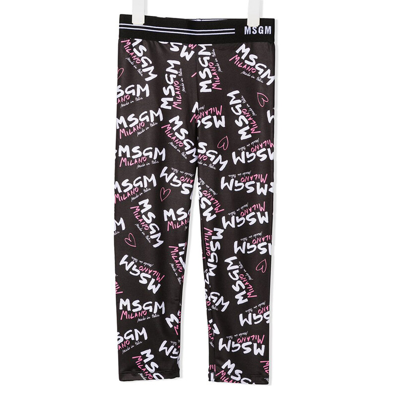 21SS 키즈 여성 밀라노 로고 레깅스 MS026931 110 - MSGM