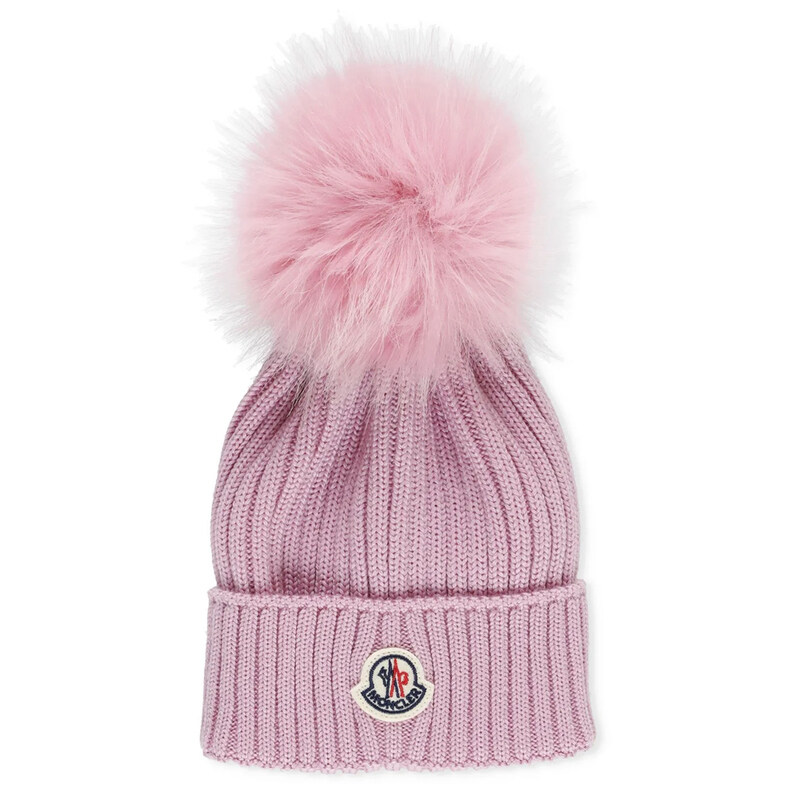 23FW 키즈 로고 폼폼 울 비니 3B000 18 04S01 51F - Moncler