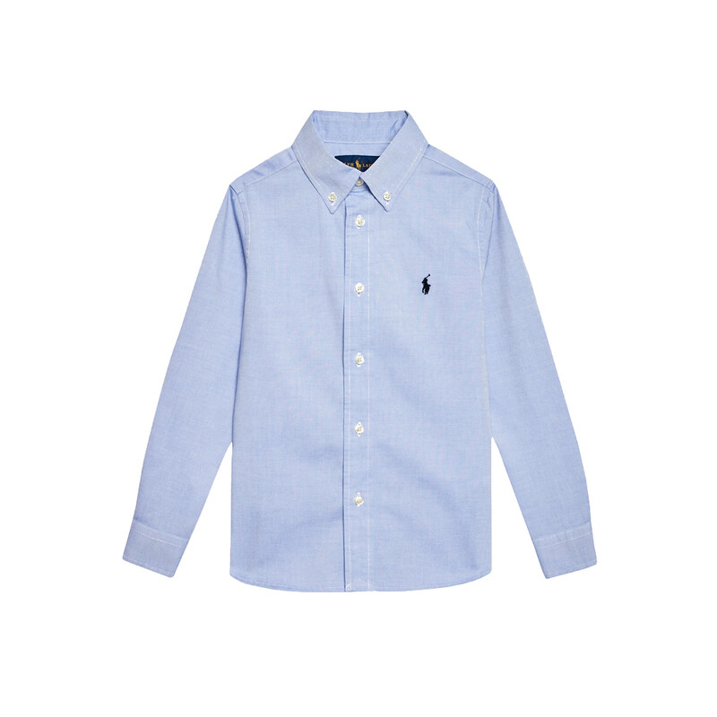 23FW 키즈 포니 로고 옥스포드 셔츠 블루 819238 002 - Polo Ralph Lauren