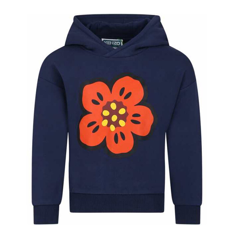 23FW 키즈 보크 플라워 프린팅 후드티 K25837 84A - Kenzo