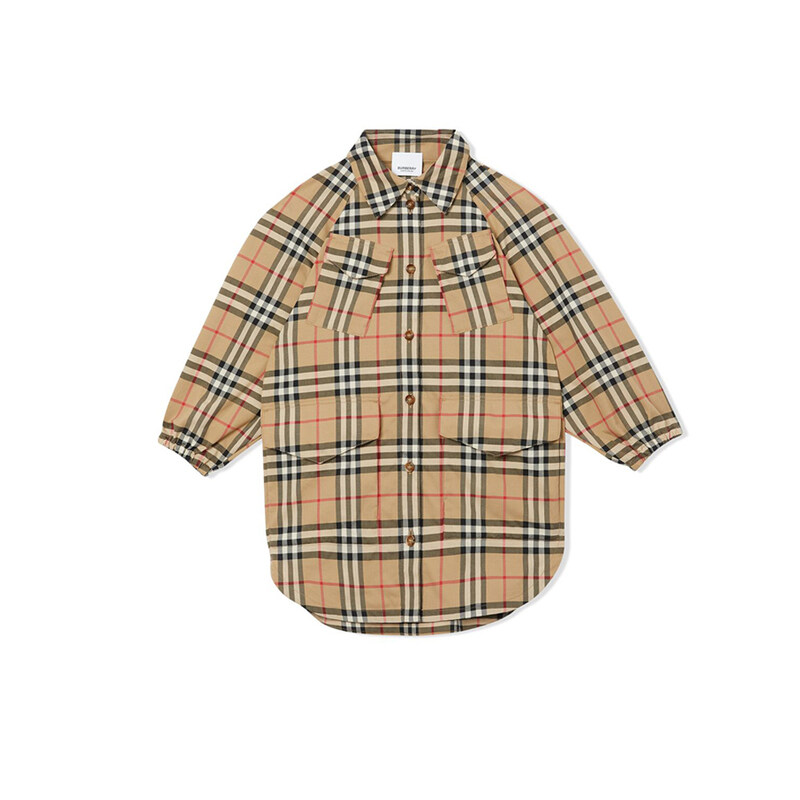21FW 키즈 빈티지 체크 코튼 셔츠 드레스 8029774 - Burberry
