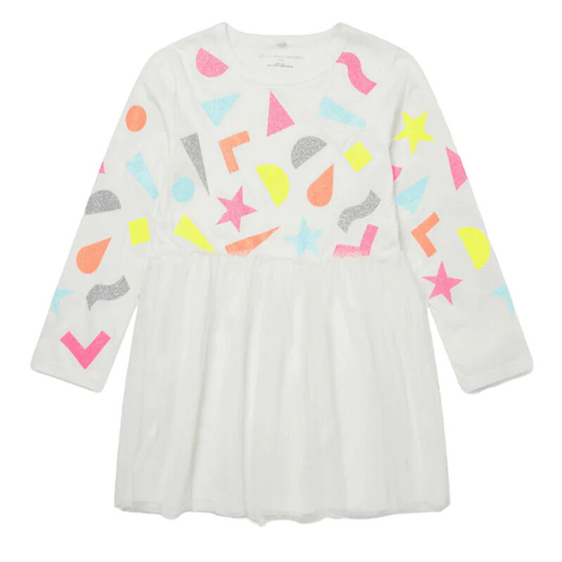 22FW 키즈 글리터 원피스 8R1F40 Z0722 101MC - Stella McCartney