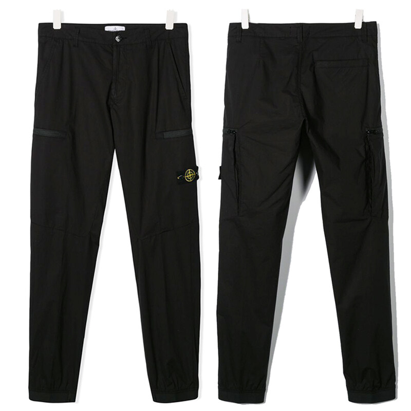 키즈 와펜 카고 바지 블랙 701630110 V0029 - Stone Island