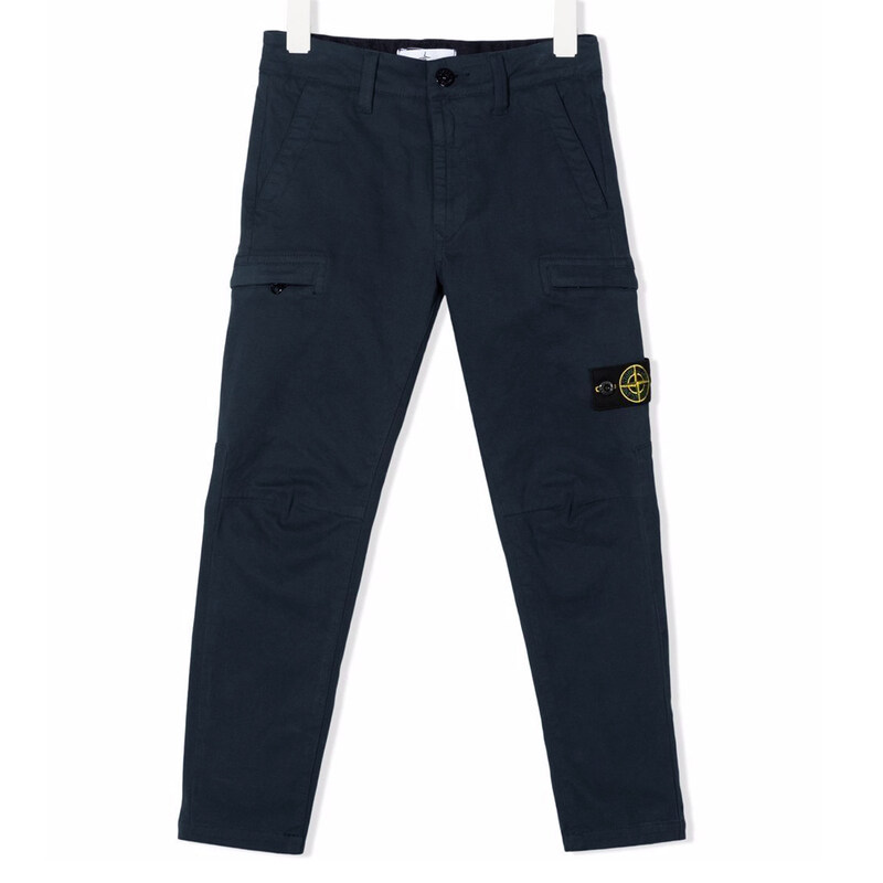 21FW 키즈 와펜 포켓 팬츠 네이비 751630514 V0020 - Stone Island