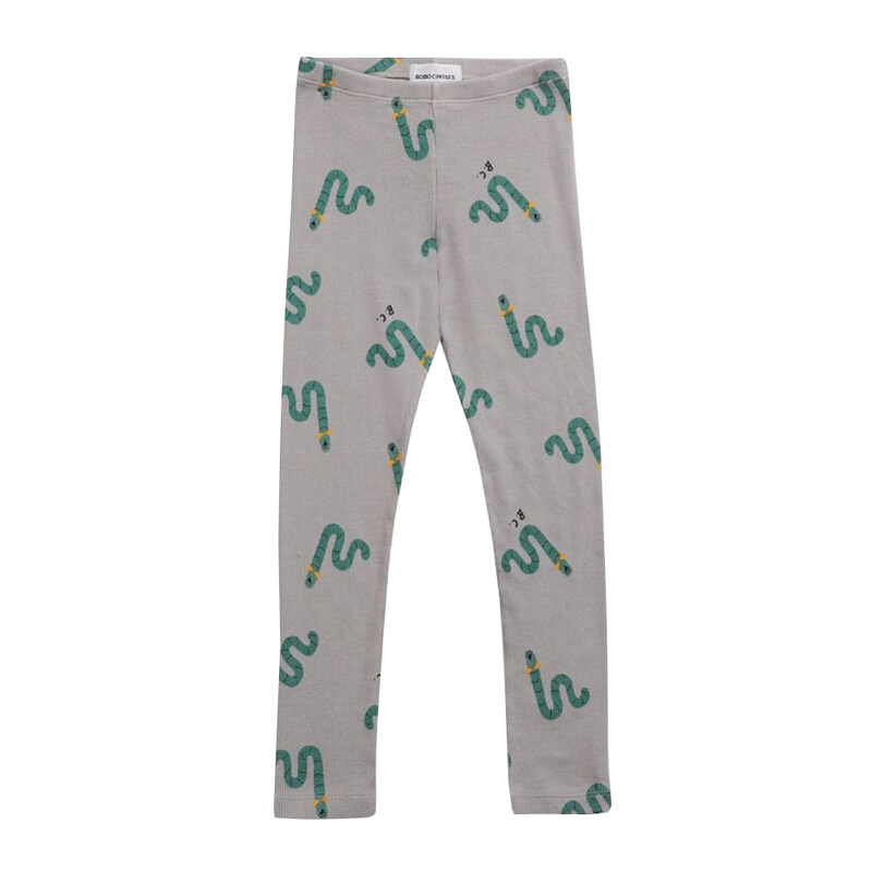 21FW 키즈 스콜라 웜 프린트 레깅스 221AC068 907 - Bobo Choses