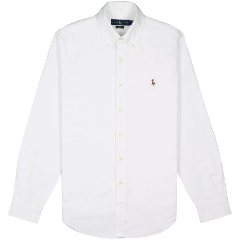 23SS 포니 자수 슬림핏 셔츠 화이트 710549084 006 - Polo Ralph Lauren