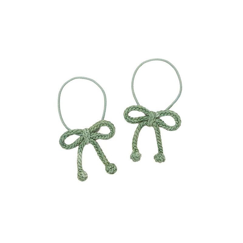 25SS 키즈 팝콘 보우 헤어 타이 그린 K1044S25 342 - MISHA & PUFF