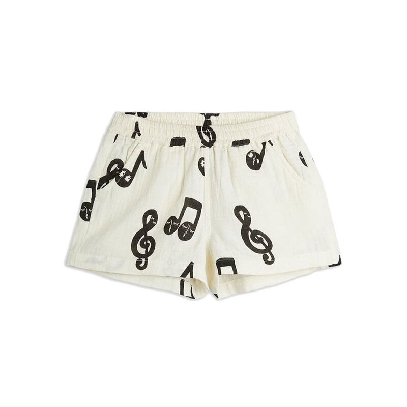 25SS 키즈 노트 모슬린 숏팬츠 화이트 25230162 10 - Mini Rodini