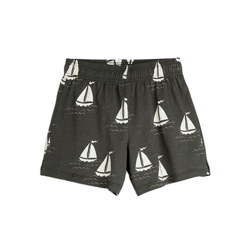 25SS 키즈 올오버 보트 숏팬츠 그레이 25230125 97 - Mini Rodini
