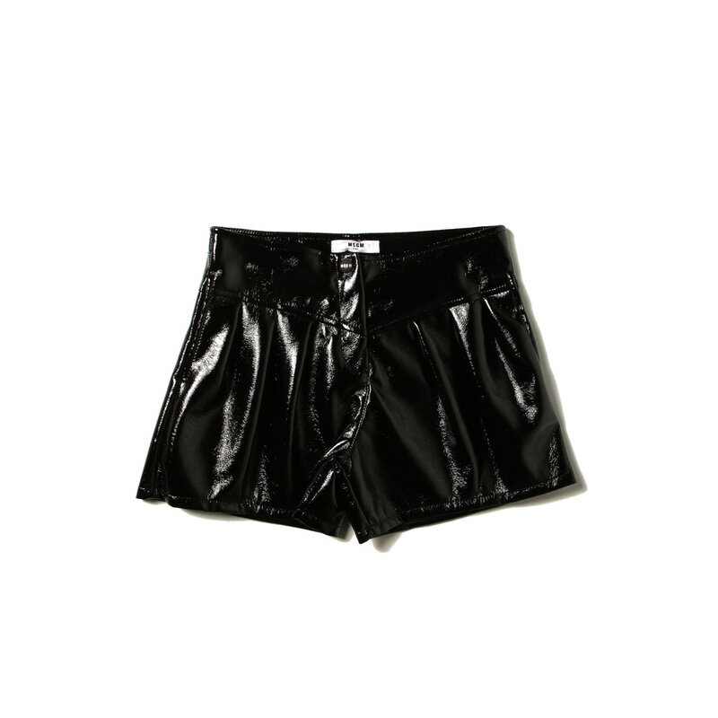 21FW 키즈 페이크레더 반바지 MS027808 110 - MSGM