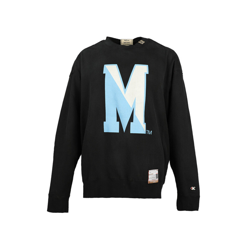 23FW 로고 프린트 맨투맨 블랙 A09PO611 BLACK - Mihara Yasuhiro