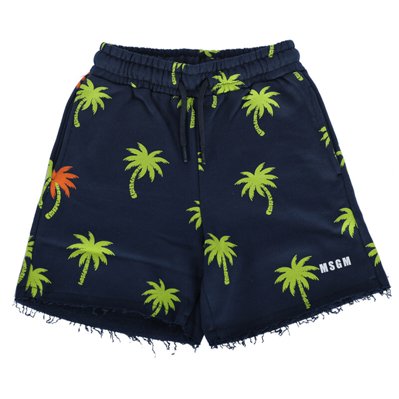 24SS 키즈 팜트리 트레이닝 숏팬츠 S4MSJBBE227 060 - MSGM