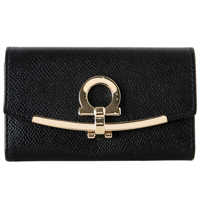 간치니 플랩 키 케이스 지갑 블랙 22-D151 0683320 - Salvatore Ferragamo