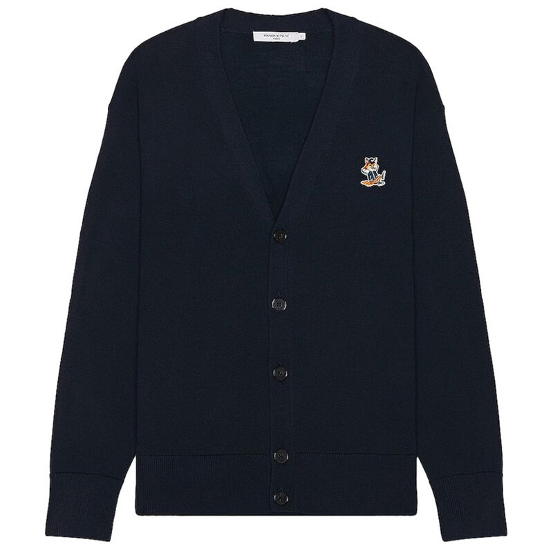 23SS 드레스드 폭스 울 가디건 KM00504KT1036 P480 - Maison Kitsune