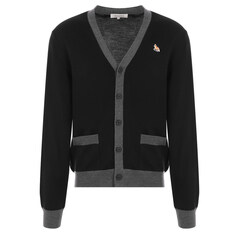 24FW 폭스 패치 울 가디건 블랙 MM00505KT1036 P199 썸네일 1