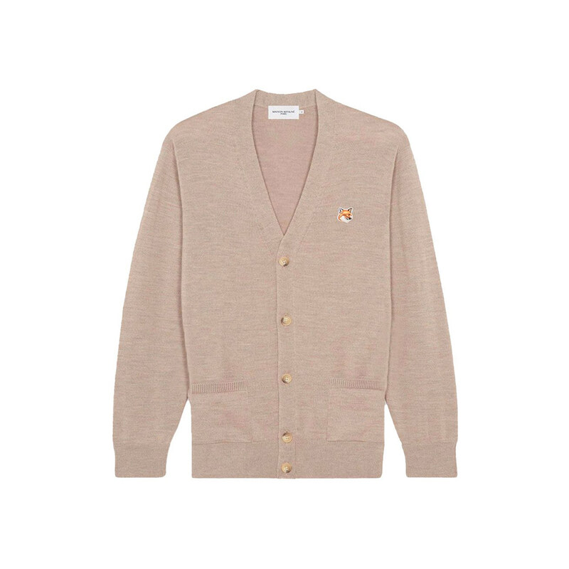 25SS 폭스 헤드 브이넥 가디건 GU00542KT1036 H250 - Maison Kitsune