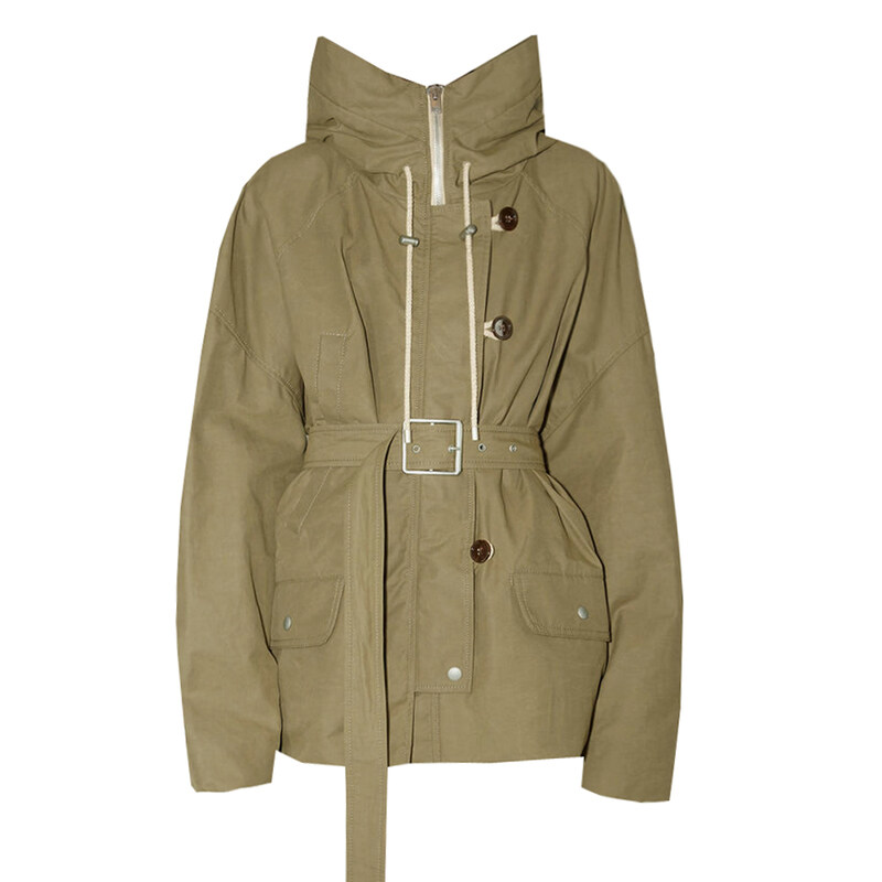 22FW 왁스 벨티드 후드 자켓 카키그린 A90473 AB6 - Acne Studios