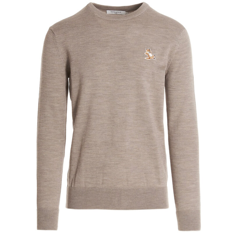 23SS 칠랙스 패치 울 니트 KM00501KT1036 H250 - Maison Kitsune
