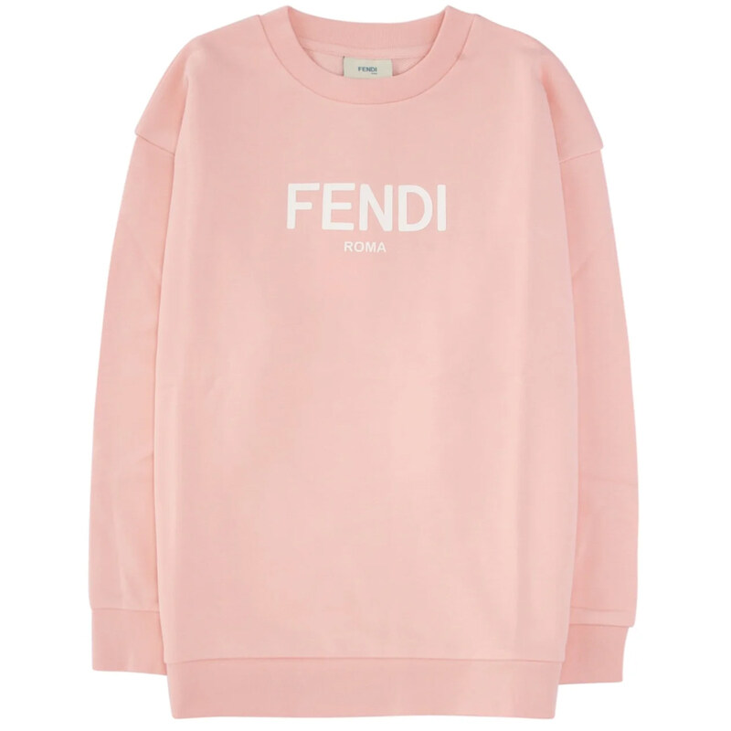 23SS 키즈 로고 프린팅 맨투맨 핑크 JUH051 5V0 F16WG - Fendi