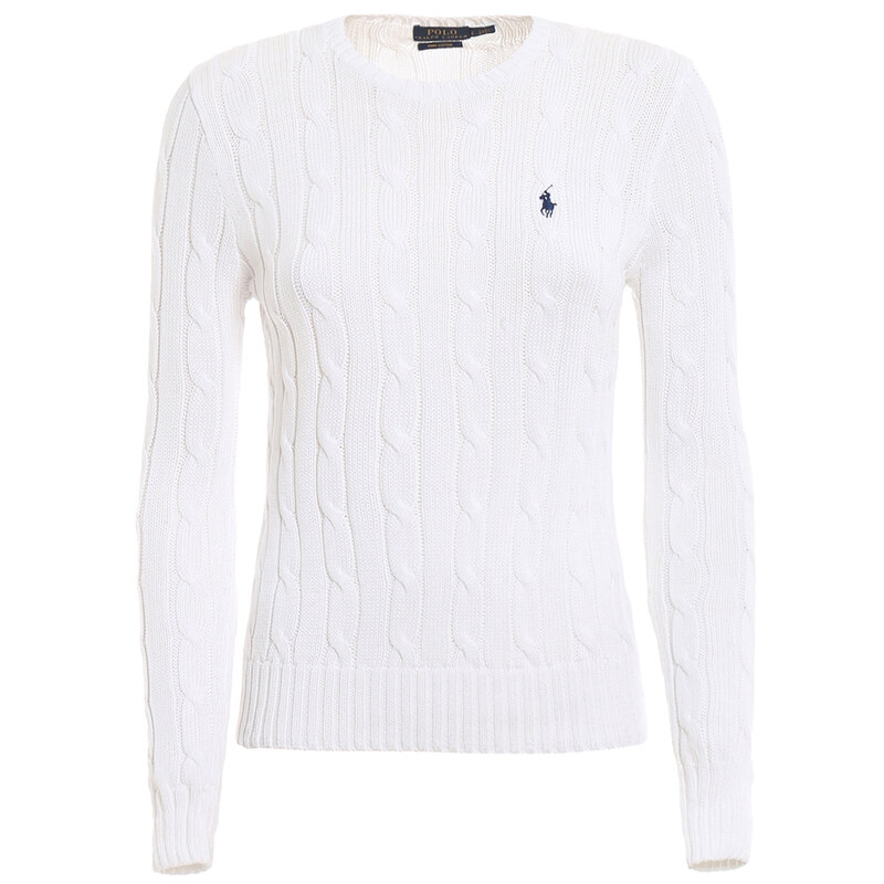 23FW 여성 블루 포니 자수 니트 화이트 211580009 005 - Polo Ralph Lauren