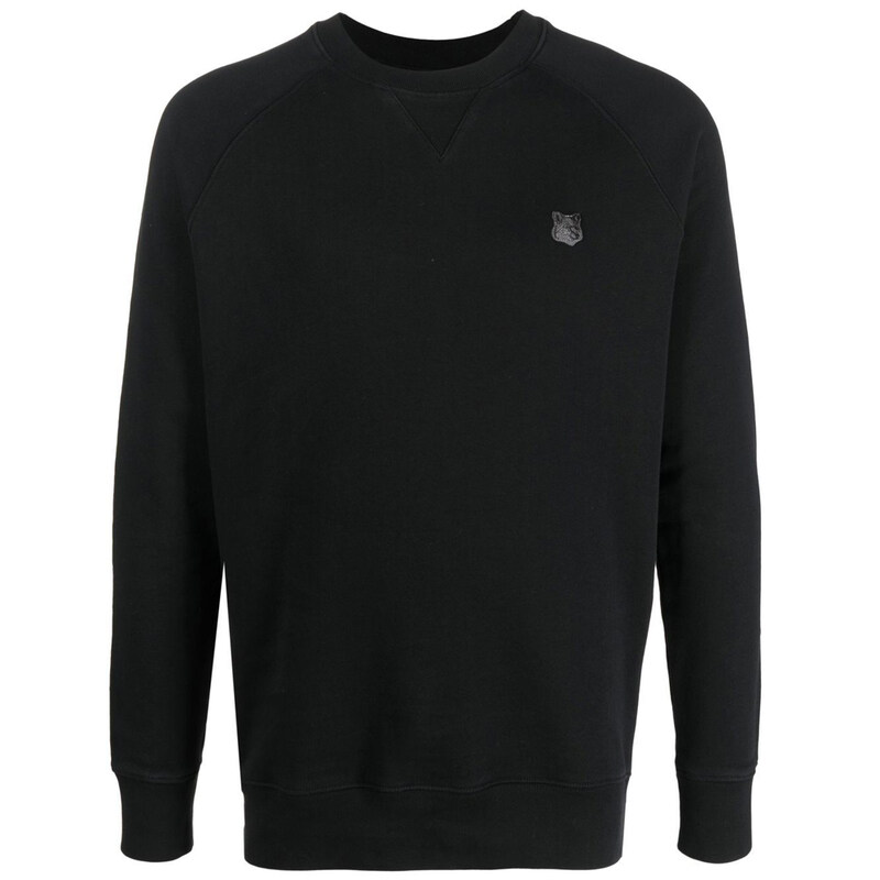 22FW 폭스 헤드 맨투맨 블랙 IM00318KM0001 P199 - Maison Kitsune
