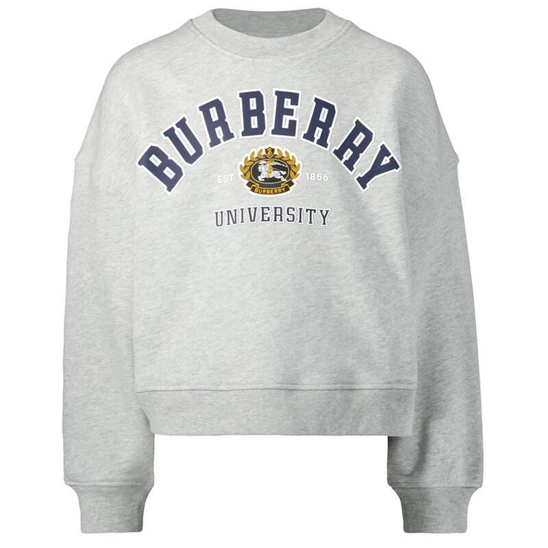 23FW 키즈 빅 로고 코튼 맨투맨 라이트그레이 8068596 - Burberry
