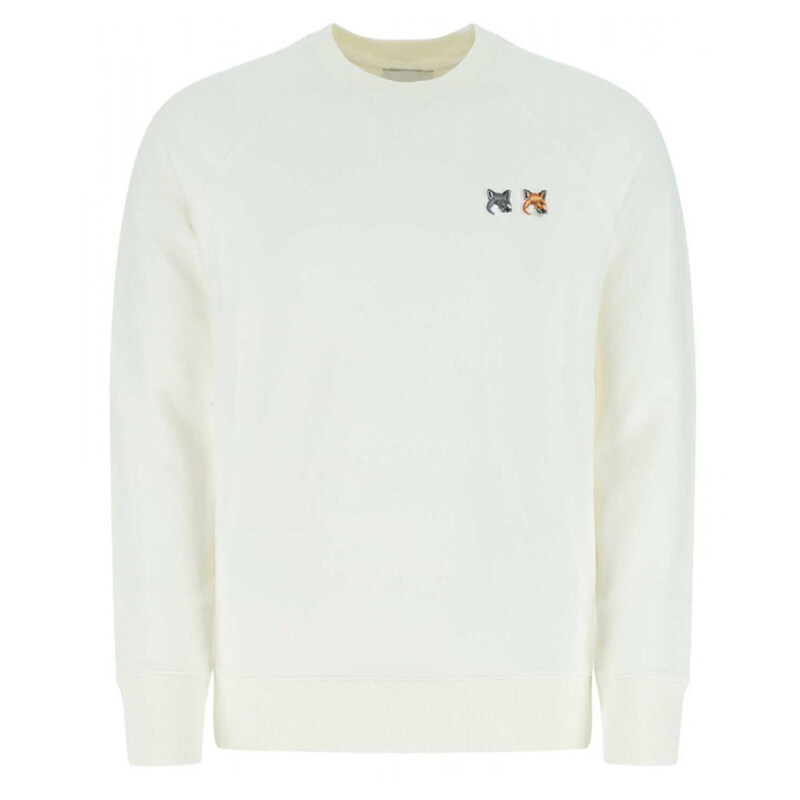 25SS 더블 폭스 맨투맨 FM00358KM0002 P700 - Maison Kitsune