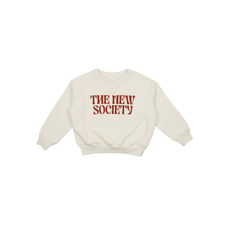 24FW 키즈 로고 맨투맨 ARTIC SWEATER VANILLA CREAM - The New Society