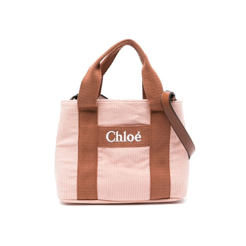 24FW 키즈 로고 자수 코듀로이 토트백 C20274 454 - Chloe