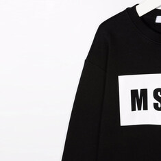 21FW 키즈 박스 로고 맨투맨 블랙 MS027670 110 썸네일 3