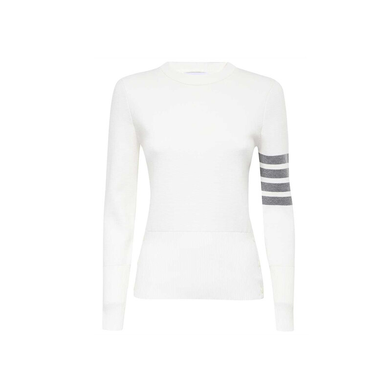25SS 사선 밀라노 스티치 니트 FKA239A 00219 100 - Thom Browne