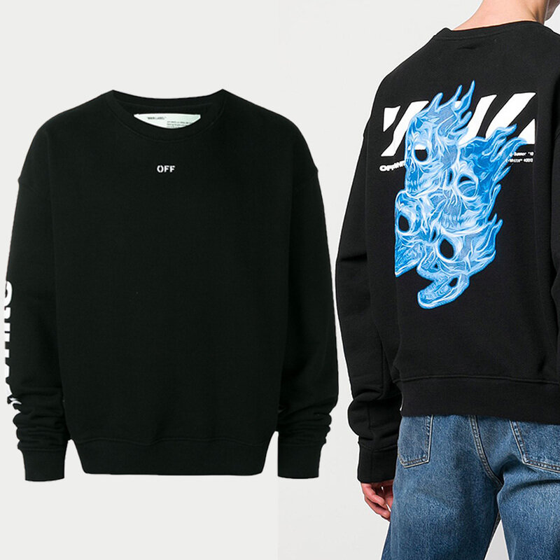11주년 스컬 그래픽 맨투맨 OMBA035S19D25017 1088 - Off White