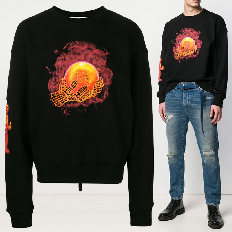 11주년 플래닛 오버핏 맨투맨 OMBA035S19D25016 1088 - Off White