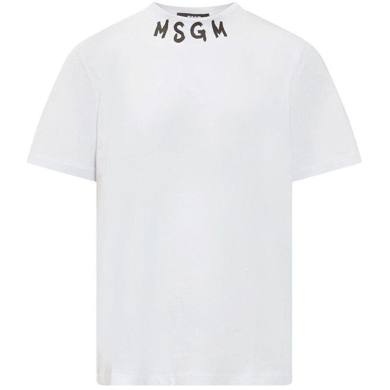 14주년 넥 로고 프린팅 티셔츠 3240MM96 227298 01 - MSGM