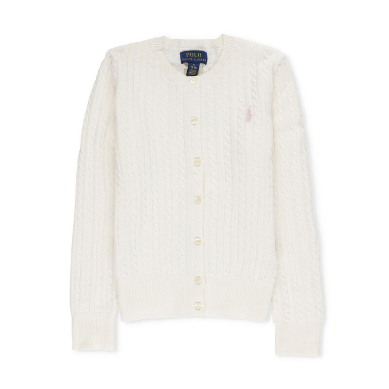 23SS 키즈 여성 포니 자수 케이블 가디건 543047 012 - Polo Ralph Lauren