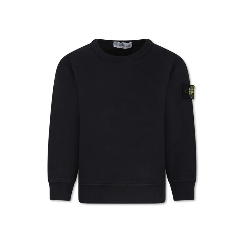 24FW 키즈 와펜 패치 맨투맨 블랙 811661320 V0029 - Stone Island