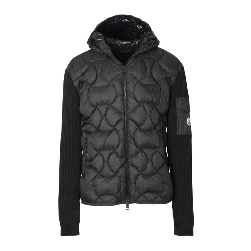 24FW 로고 패치 니트 믹스 패딩 9B000 25 M1124 999 - Moncler